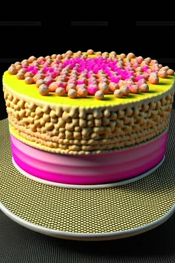 Sponge cake, tuna flavored with mayo icing. Photorealistic.