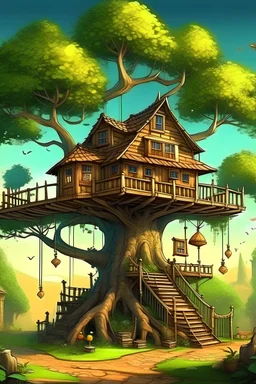 Gambarkan rumah pohon