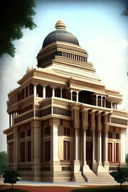 Dravidian style architectural building for Supreme Court of India