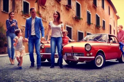 funny family meeting italy