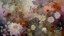 pintura_floral_liminal → pintura al temple → umbral arquitectónico → estética liminal → lenguaje visual de planos superpuestos → temple opaco → composición bipartita → luz oblicua → paleta gris cálido y violeta tenue → atmósfera suspendida → cromatismo neutro → abstracción media → detalle fino en pétalos → textura calcárea → lenguaje fotográfico de doble exposición → narrativa de transición.