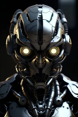a robot robot evil face, style unreal engine 5.2, best quality, HD, *aesthetic*