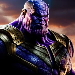 Ultra detailed fullbody Portrait in oil on canvas of Thanos (Marvel) with armor and double sword,intense stare,extremely detailed digital painting, extremely detailed face,crystal clear Big eyes, mystical colors ,perfectly centered image, perfect composition, rim light, beautiful lighting, 8k, stunning scene, raytracing, anatomically correct, in the style of robert e howard and Ken Kelley and Ohrai Noriyoshi and Simon Bisley and tomzj1