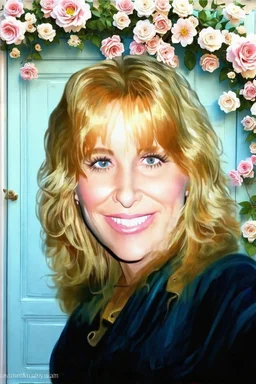 Create a caricature (downloaded photo) that is particularly close to smooth digital style or realistic vector illustration (often associated with the smudge art or oil paint effect in digital art) with a background backdrop.