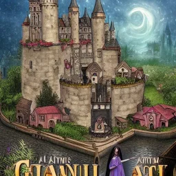 A magical canal city of wizards, witches and warlocks with a castle Mai Kemble style