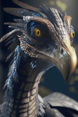 Bird reptile alien ,Epic,unreal engine 5, 8k resolution, photorealistic, ultra detailed