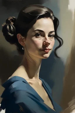 painting image of a lady