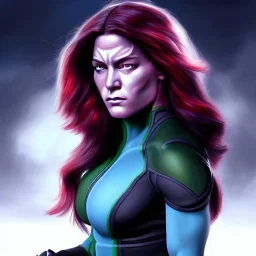 ultra detailed portrait of beautiful Xmen Rogue , extremely detailed digital painting, extremely detailed face,crystal clear eyes, in the style of robert e howard and pablo oliveira and Ken Kelley and Keith Parkinson ,mystical colors,perfectly centered image, perfect composition, rim light, beautiful lighting,8k, stunning scene, raytracing