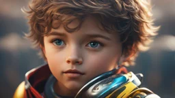 little boy, head and upper body, perfect eyes, sports equipment, exquisite composition, beautiful detailed intricate insanely detailed octane render trending on artstation, 8k artistic photography, photorealistic concept art, soft natural volumetric cinematic perfect light, chiaroscuro, award-winning photograph, masterpiece, raphael, caravaggio, greg rutkowski, beeple, beksinsk