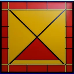 Piet mondrian stained glass, 4k