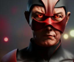 dark ninja, closeup, red, dark background