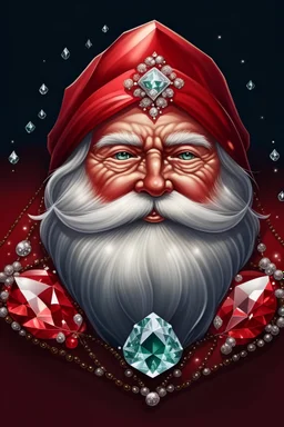 santa with diamonds