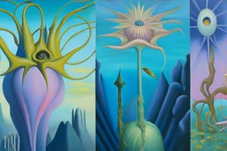 the surreal gardens of heavenly delights by artists "Kay Sage" and "Bridget Bate Tichenor"