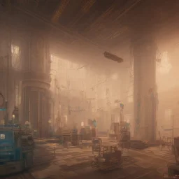 Steampunk, hospital modern elevation, Wes Anderson Lut, hyper realistic, 8k, unreal engine 5