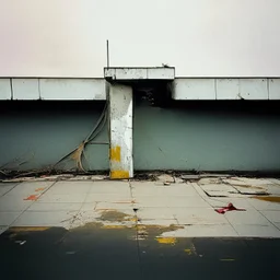 Minimal abstract oil paintings desolate 1960s carpark concrete fragments rough paint graffiti . style of Justin Mortimer and Francis Bacon. road markings.