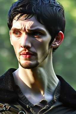 colin morgan as merlin crying