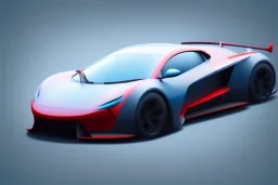 Supercar Vector 3d rendering isolated Vector