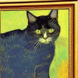 Portrait of a cat by Van Gogh