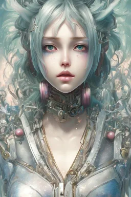 Full body portrait medium shot lady Watercolor Pastels Pastel PastelGoth PastelPunk PastelGore PastelAcademia PastelMilk DanishPastel PastelLacecore Anime Character, detailed, vibrant, anime face, sharp focus, Character Design, WLOP, Artgerm, Kuvshinov, Unreal Engine