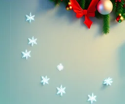 Christmas composition, geometry decoration on cream color background. 3d rendering