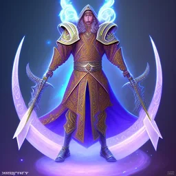 cosmic mage, elf, male, battle mage, cosmic sword, epic, cosmic magic