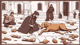 Cuaresma matando un perro