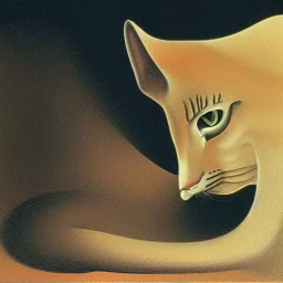 Portrait von einer Katze von Dali mit langer nase