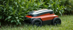 hjemmelaget robotklipper som sitter fast i buskene