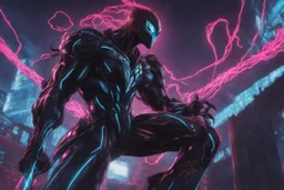 Machine in 8k solo leveling shadow artstyle, Crystal and Symbiote them, neon effect , magic circle, close picture, full body, apocalypse, intricate details, highly detailed, high details, detailed portrait, masterpiece,ultra detailed, ultra quality