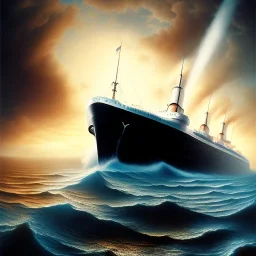  spray painted fantasy art, the pact of the ark hidden beneath the surface, movie poster, titanic