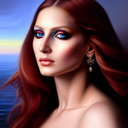 Ultra detailed fullbody Portrait in oil on canvas of beautiful pirate woman,extremely detailed digital painting,ultrarealistic skin,intense stare, extremely detailed face, crystal clear eyes, mystical colors ,perfectly centered image, perfect composition, rim light, beautiful lighting,masterpiece ,8k, stunning scene, raytracing, anatomically correct, in the style of uncannyknack and Ohrai Noriyoshi and robert e howard and Steve Jung and frank frazetta.