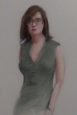 Portrait lady, full body shot, full-color long shot Studytube