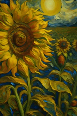 terrace van gogh sunflower