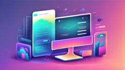 Gradient website hosting illustration