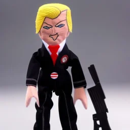 Gi joe donald Trump doll with gun