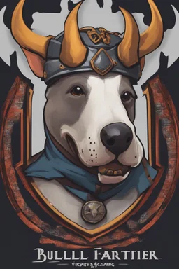 bull terrier viking gaming logo for shirts