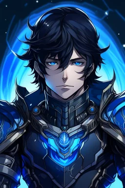 Galactic strong man knight of sky deep blue eyed blackhaired vessel