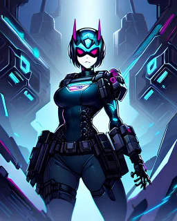 Superhero, punk, girl, cyberpunk style, and you know what?