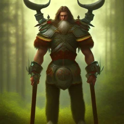 giant warrior in the forest