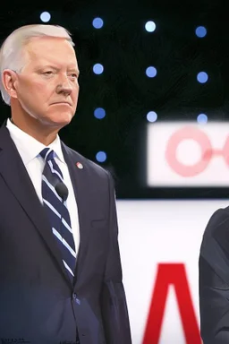 Painting of two politicians side by side