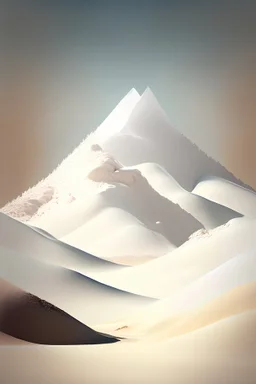 One White mountain in desert