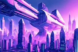 Futuristic neo-Tokyo style city incorporating AI and machine learning.