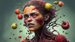 an extremely fertile, parasite-ridden woman. fruit, fertile brood 8k deformed human form, conspicuous, artful, digital art trending on artstation 8k high resolution