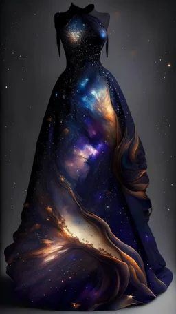 dress design inspired by the galaxy, masterpiece