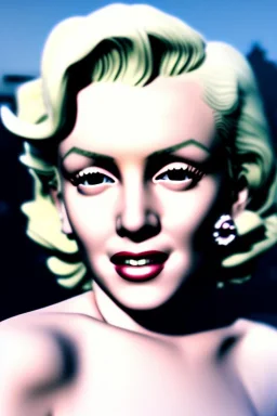 Medium shot portrait, blonde woman, young Marilyn Monroe face, perfect iris, Chanel dress style, paris background, by helmet newton, soft color, highly detailed, unreal engine 5, ray tracing, RTX, lumen lighting, ultra detail, volumetric lighting, 3d, finely drawn, high definition, high resolution.