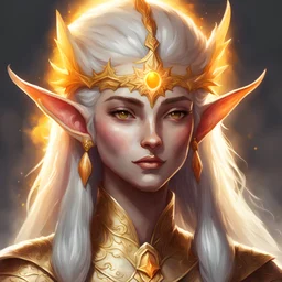 dnd, portrait of sun elf