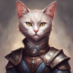 dnd, portrait of cat-human