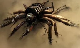 Jeremy Mann, giger, steampunk spider insect
