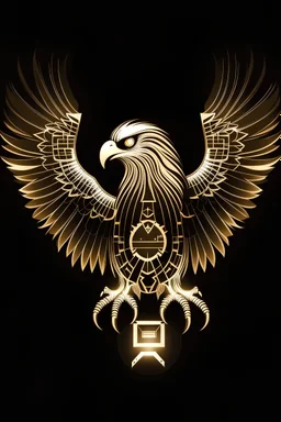 Logo for the WhatsApp group. Write the word “Nssor” with light pictures of an eagle in the shape of a fact, and the logo looks luxurious