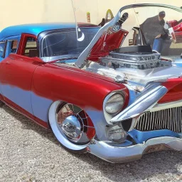 50'S GUITAR ROCKABILLY HOTROD SPACESHIP FUNNYCAR